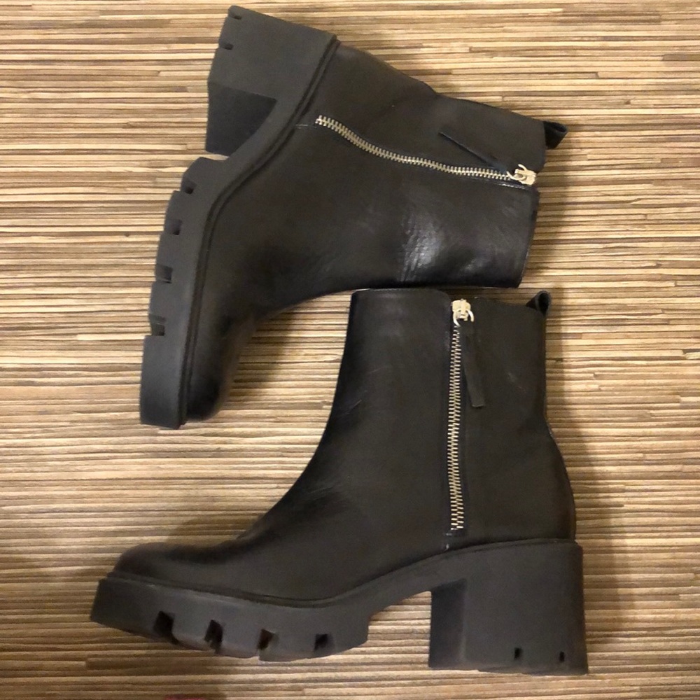 🖤 Zara Chunky Black Boots - Size 38 (US 8) 🖤